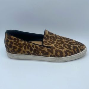 Birdies The Swift Leopard Sneaker Loafer Print Brown Beige Slip-On Womens Sz 9